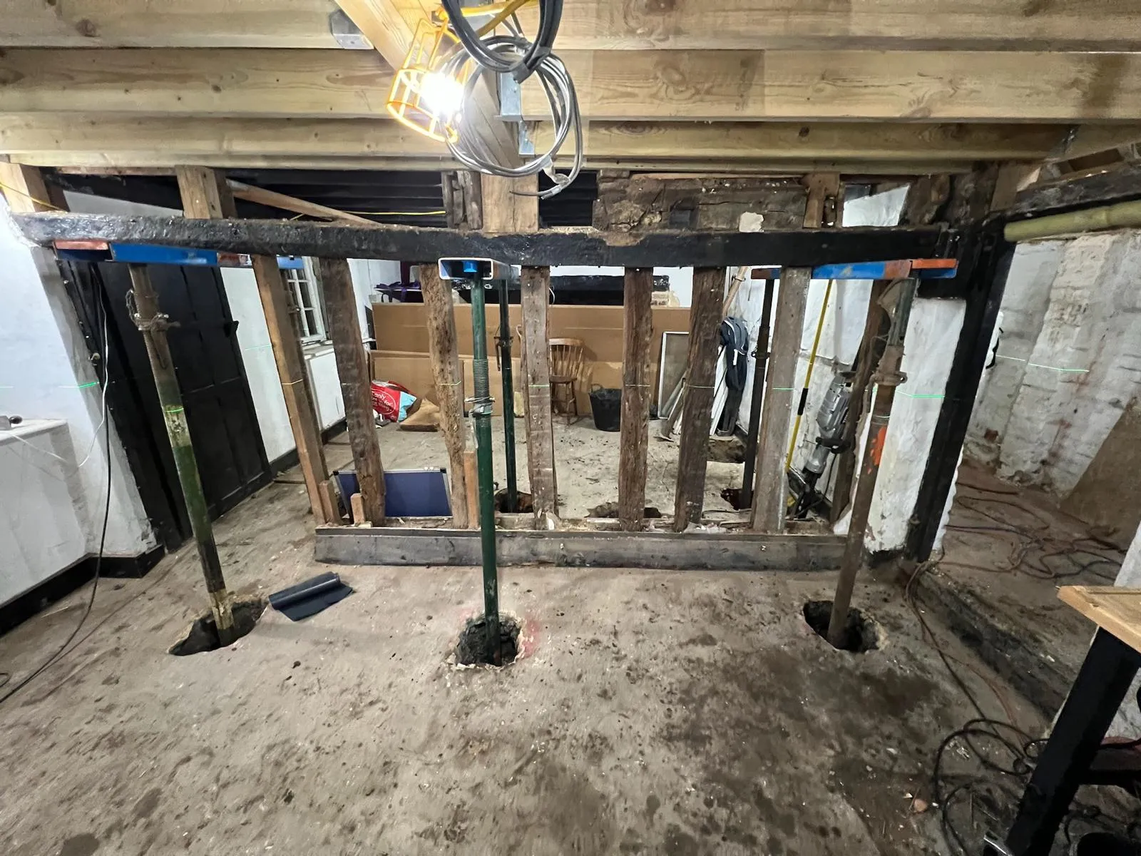 A room that has a bunch of pipes in it.